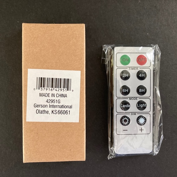 Set of 2 Iced Metallic Battery Operated Flameless Candles & Remote/4 x 8 "/NEW! - Picture 5 of 6